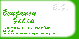 benjamin filip business card